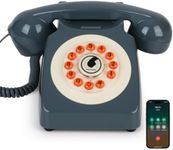 Sangyn Bluetooth Landline Phone with Handset and Speakerphone, Retro Bluetooth Home Phone, Classic Bluetooth Desk Phone, Cordless Bluetooth Telephone with USB Rechargeable