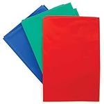 Baker Ross FE435 Heavy Duty Reusable Wipeclean Multipurpose Childrens Arts & Crafts Spalsh Mats, 1.5m x 15m, Red, Green & Blue, Pack of 3, Pieces