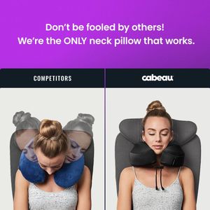 Cabeau Evolution S3 Travel Pillow – Indigo Memory Foam Neck Support