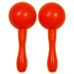 A-Star Plastic Maracas Red Pair - 16cm Shaker Rattle, Percussion Rhythm Instrument