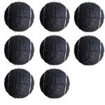 HiBallBall 8 Pack Precut Tennis Balls for Walkers, Tennis Balls for Chairs Furniture Legs, Heavy Duty Long Lasting for Ski Glides (Black)