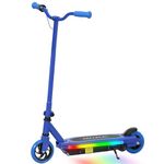 AIYAPLAY Electric Scooter for Ages 6-14 Years, E Scooter with Colourful Light and Electric Brake, Up to 10km/h, Maximum Range 8km, Blue