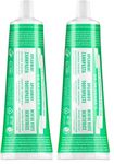 Dr Bronner's All One Spearmint Toothpaste, Made with Organic, Fluoride-Free Ingredients with No Artifical Colours, Flavours, Preservatives or Sweeteners, Vegan Friendly, 105ml Tube (Pack of 2)