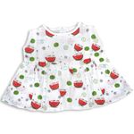 BAYBEE Organic Muslin Cloth Girls Frock for Baby | Baby Cotton Frock Sleeveless with Printed Design & Zip Lock | New Born Baby Clothes | Baby Summer Wear Girl Dress for 12-18 Months (Watermelon (XL)