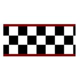 Checkered Flag Cars Nascar Wallpaper Border-4.5 Inch (Red Edge)