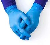 eatasty Multi-Purpose Vinyl Gloves, Powder Free, Disposable, Extra Strong - Box of 100 - Blue - UK SELLER(M)