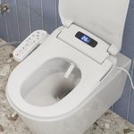 HOROW Smart Electronic Bidet Seat - Heated Toilet Seat with Temperature Control, Built-in Dryer & Night Light, with Water Filter, Soft Close & Removable Self-Cleaning Nozzle