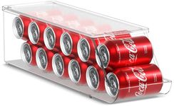 Sorbus Soda Can Organizer for Refrigerator - Stackable with Lid, Holds 12 Cans Each, BPA-Free - Fridge Organizers and Storage, Soda Can Dispenser for Refrigerator (1 Pack)