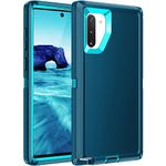 RegSun for Galaxy Note 10 Case,Shockproof 3-Layer Full Body Protection [Without Screen Protector] Rugged Heavy Duty High Impact Hard Cover Case for Samsung Galaxy Note 10,Turquoise