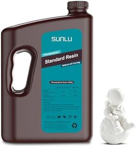 SUNLU 3D Printer Resin 4kg, Fast Curing Standard 3D Resin for LCD DLP SLA Resin 3D Printers, 395 to 405nm UV Curing 3D Printing Liquid Photopolymer Resin, Low Shrinkage, High Precision, 4000g, White
