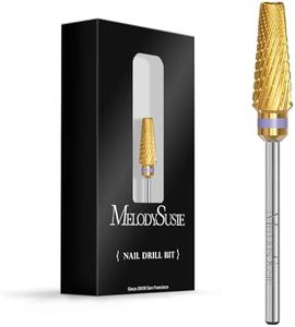 MelodySusie Upgrade 5 in 1 Nail Drill Bits, 3/32'' Carbide Tungsten Multi-function Mixed Sizes Edition, Suitable for Manicure Pedicure Cuticle Gel Polishing, Professional Advanced Bits, Series Bit X