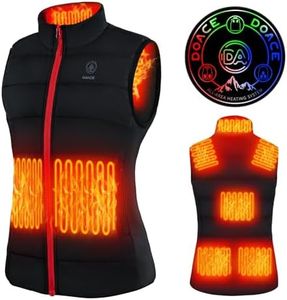 DOACE Heated Vest for Women, Smart Electric Heating Vest Rechargeable, 4 in 1 Smart Controller, Lights-out Design, Battery Not Included, Black, M