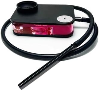 Hookah Hookahs Book Acrylic Hookah Set Flat Box Hooka ，QIQICI Portable Hookah Shisha with Hookahs Hose+Tongs+Magical Remote LED Ligh