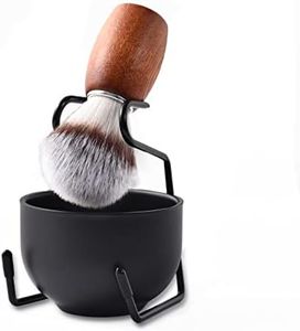Shaving Brush Set for Men, 3pcs Shaving Set Includes Shaving Brush Shaving Bowl and Razor Stand
