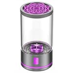 2026 Upgraded Electric Makeup Brush Cleaner, 7000 RPM High-Speed Deep Cleanser with 1200mAh Battery, Type-C Rechargeable Automatic Spinner, 5-Min Auto-Shutoff for All Cosmetic Brushes,Silver