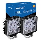 WOWLED 2 Pcs 27W LED Work Light Offroad Flood Beam Driving Lamp Truck SUV UTE 4WD 4x4 Boat Camping Light 12V 24V