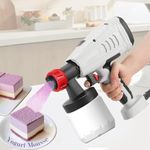 500W Chocolate Spray Gun, Cake Spray Gun, 3 Plastic Spray Nozzles (1.3mm+1.8mm+2.6mm), 700ML Electric Paint Sprayer, Electric Cake Modeling Sprayer Cake Sandblasting Machine Mousse Sprayer