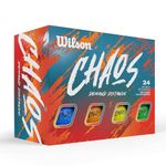 Wilson 2024 Chaos Golf Balls - 24 Balls, Multicolors