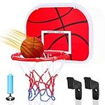 Dreamon Basketball Hoop Wall Mounted, Indoor Basketball Hoop for Bedroom, Kids Basketball Hoop and Backboard Set with Net Ball and Pump Portable Indoor Outdoor Sport Toys for Kids