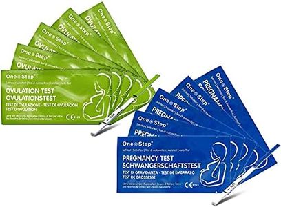 One Step 20 x Highly Sensitive Ovulation Strip Tests + 5 x Highly Sensitive Pregnancy Test Strips (Tests up to 6 Days Earlier)