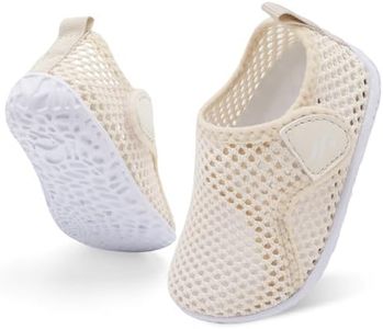 Toddler Water Shoes Baby Shoes Beach Sandals for Girls Boys Wet Water Shoes Beige 2-2.5 Years