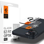 Spigen EZ Fit Optik Pro Tempered Glass Camera Lens Protector for iPhone 15/15 Plus / 14/14 Plus - Black (2 Pack)