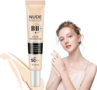 BB Cream,Cream BB Correctora SPF50+,Beauty Cream Maquillaje,Crema con Color,Base de Maquillaje de Cobertura Total,Corrector Permeable al Aire Brillo,para Todo Tipo De Piel