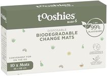 Tooshies Baby | Biodegradable Change Mats | Disposable | Plant-based Materials | Waterproof backsheet | Cute Prints | Recyclable Packaging | 10pk