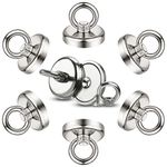 FINDMAG Magnetic Hooks, 8 Pack 100 LBS Super Strong Neodymium Magnet Hooks, Magnetic Hooks Heavy Duty, Magnet with Hooks Can be Used as Fishing Magnets for Retrieve Items & Salvage in River