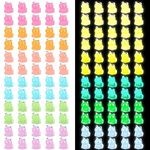 HEQU 120 Pcs Mini Resin Luminous Frogs Tiny Frogs Glow in The Dark Miniature Figurines Mini Frogs Miniature Animals Figures Frog Ornaments for Garden Dollhouse Decoration Landscape Accessories