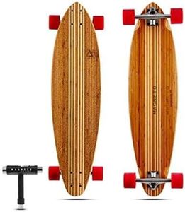 Hana Longboard Collection | 36" x 9.5" | Longboard Skateboards | Bamboo with Hard Maple Core | Cruising, Carving, Dancing | Free Skate Tool | Short Pintail