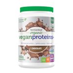 Genuine Health Fermented Organic Vegan Proteins+, Chocolate flavour, 20 servings, 20g protein powder per serving from 7 plant-based, Easy to digest & absorb, Gluten-Free, Non-GMO, 600g