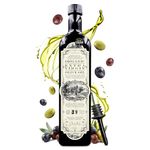 Organic Extra Virgin Olive Oil 1000ml | Prestige Cold Pressed Olives From Calabria, Italy | High Polyphenols | Premium Naturally Preserving Miron Violet Glass | 1L Vegan Friendly (Bottle + Pourer)