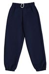 Dalsa Boys Girls Childrens Kids School PE Fleece Jogging Tracksuit Bottoms Trousers Navy Blue Age 11-12 Years