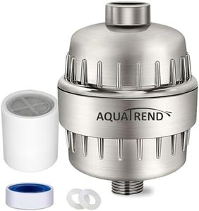 Aquatrend Shower Head Filter, 15 Stage Shower Water Softener, Universal High Output Shower Filter for Removing Chlorine and Fluoride, Improves the Condition of Your Skin, Hair and Nails - Nickel