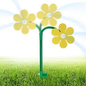 Crazy Dancing Daisy Water Sprinkler Dog, 360 Rotatable Dancing Flower Water Sprinklers, Lawn Watering Sprinklers Sprayer, Lrrigation Tool for Yard Watering Pets Playing (Yellow)