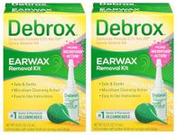 Debrox Ear Wax Removal Kit - Includes Bulb Syringe and 0.5 Fl Oz Removal Drops for Cleaning Ears (Pack of 2)