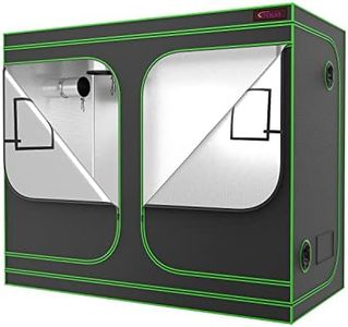 Growtent Garden 96”x48”x80” Grow Tent, Reflective 600D Mylar,Hydroponic Grow Tent with Observation Window and Floor Tray for Indoor Plant Growing 4’x4’