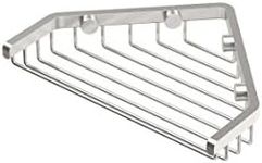 Gatco 1513 7-Inch Length Shower or Tub Corner Basket, Satin Nickel