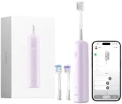 Laifen Wave Electric Toothbrush, Oscillation & Vibration Sonic Electric Toothbrush for Adults with 3 Brush Heads, IPX7 Waterproof Magnetic Rechargeable Travel Powered Toothbrush (Purple ABS)