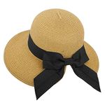 Verabella Sun Hats for Women UPF 50+ Women's Lightweight Foldable/Packable Beach Sun Hat, Cream Brown Mix, One Size