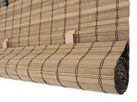 Seta Direct, Brown Cordless Bamboo Slat Roll Up Blind - 30-Inch Wide by 72-Inch Long