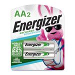 Energizer NH15BP-2 AA Nickel Rechargeable Batteries, 2 Pack