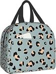 SIMONO Leopard Print Cheetah Insulated Lunch Bag Leakproof Lunch Bag for Adults Children Lunch Bag for Men Women Lunch Boxes Work Travel