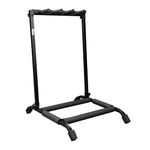 Rok-It Multi Guitar Stand Rack with Folding Design; Holds up to 3 Electric or Acoustic Guitars (RI-GTR-RACK3)