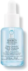 Kiehl's Clearly Corrective Daily Re-Texturizing Triple Acid Peel Serum, Gentle Exfoliating Facial Peel, Smoothes Texture, Primes Skin, with Salicylic Acid, Glycolic Acid, Lactic Acid - 30 ml