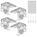 4pcs Cordless Window Shade Brackets, Mini Mounting Bracket Clips for 1" (25MM) Pleated Shades Cordless Blinds Headrail &Cordless Honeycomb(Size:4pcs)