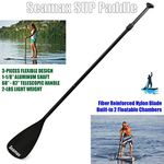 SEAMAX SUP Paddle for All Stand Up Paddle Boards, Portable Oar Design with Adjustable Length 68” to 82”, Suitable for Kid and Adult, Aluminum Handle with Dual Floatable Chambers, 2Lbs Light Weight