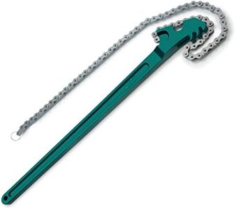 AUPREX 24 Inch Chain Wrench, Heavy Duty Chain Oil Filter Wrench, Adjustable Long Handle Wrench Tool Fits Max 12.6 Inch Diameter for Pipe Installation and Car Repair