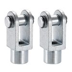 uxcell Air Cylinder Rod Clevis End 78mm Length M16x1.5 Female Thread Y Connector 2pcs